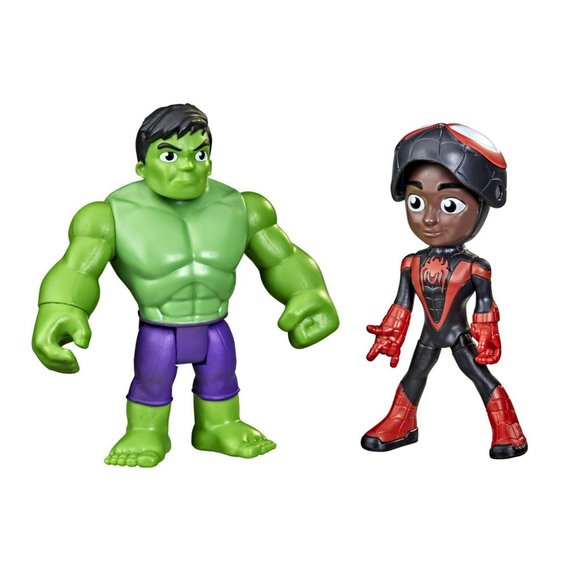 Marvel Spidey & His Amazing Friends Hero Reveal 2-Pack, Hulk & Miles Morales - Picture 4 of 7